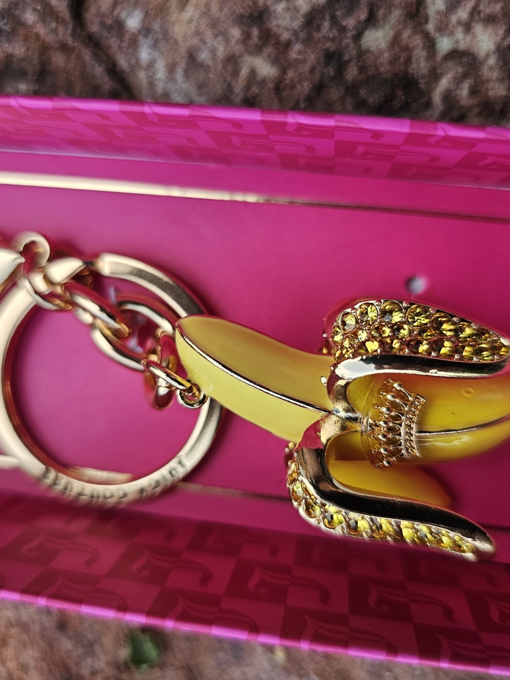 Juicy Couture Yellow Banana Charm Keychain - Picture 4 of 9